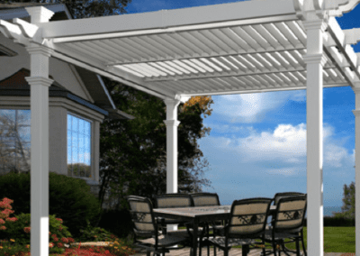 DLR vinyl custom pergola