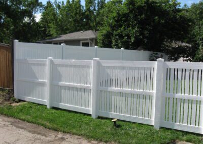 DLR vinyl fence semi private fence